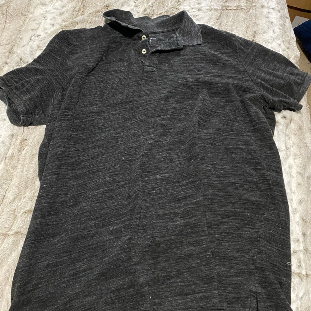 Men’s T shirt with button up collar